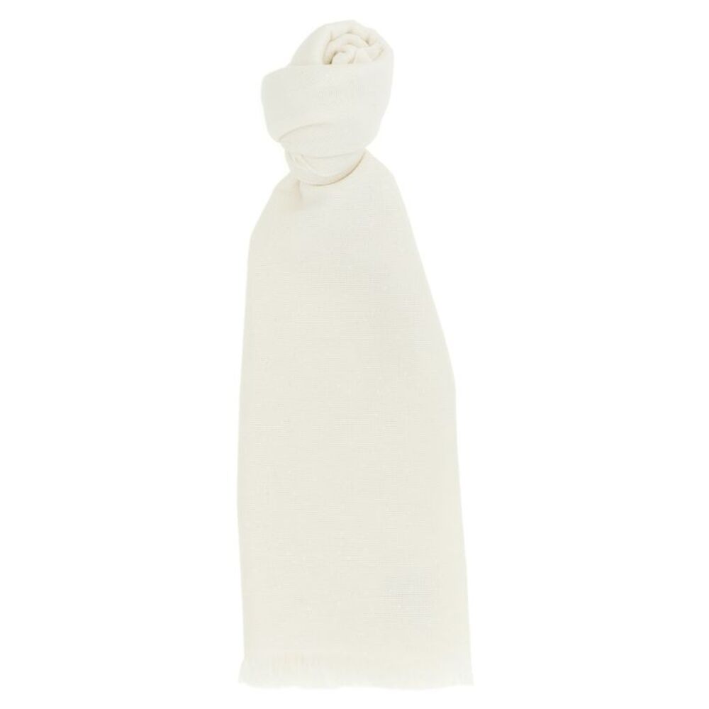 Brunello Cucinelli White Cashmere Women's Scarf